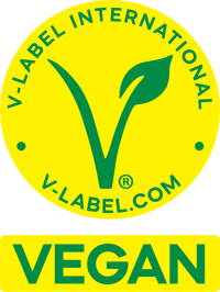 Vegan Label. Dieses Siegel zeichnet Produkte als vegan aus.